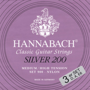 Hannabach 900 Silver 200 Medium High Tension, Basses Only