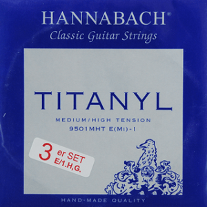 Hannabach 950 Titanyl Medium High Tension, Trebles Only