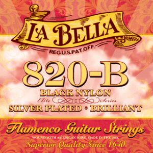 La Bella 820-B Elite Flamenco, Black, Medium Tension
