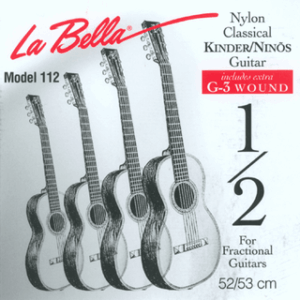 La Bella FG112 Strings for 1/2 Size Classical Fractional Guitar for Children